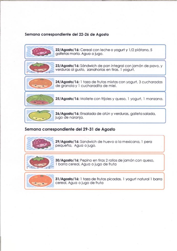 menú agosto